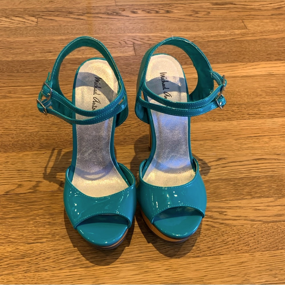 Michael Antonio platform heels, blue